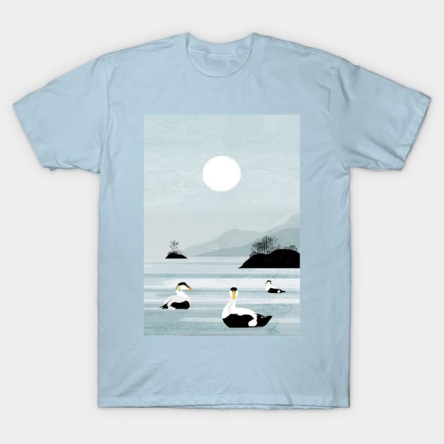 Eider Ducks T-Shirt by KatherineBlowerDesigns